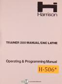 Harrison-Harrison Trainer 280, CNC Lathe Programming Operations and Parts Manual-280-Trainer-01